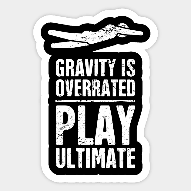 Gravity | Funny Ultimate Frisbee Player Sticker by Wizardmode